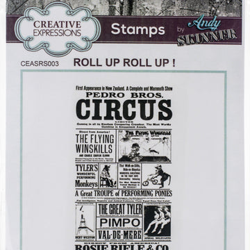 Creative Expressions Rubber Stamp By Andy Skinner - Roll Up!