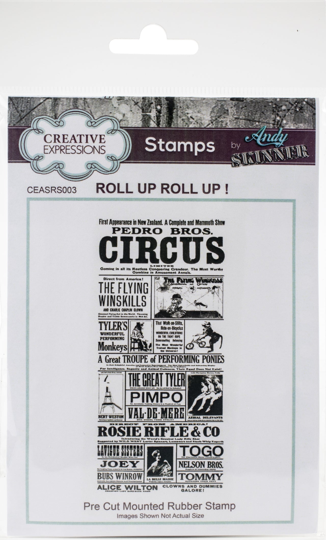 Creative Expressions Rubber Stamp By Andy Skinner - Roll Up!