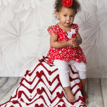 Heartbeat Chevron Afghan