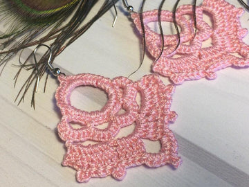 25. Crochet Earrings Pattern, Retro Delicate Small Earrings (Digital Download)