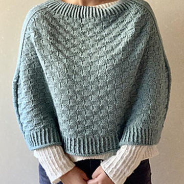 Chic check poncho