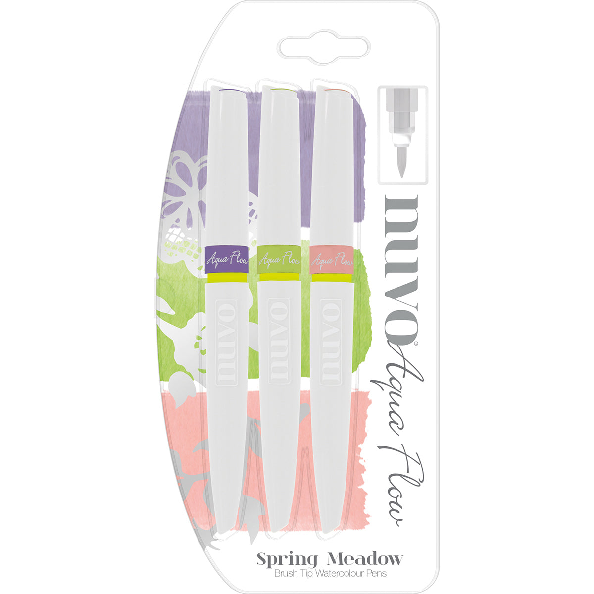 Tonic Studios Nuvo Aqua Flow Pens 3/Pkg - Spring Meadow