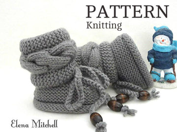 Pattern Knitted Baby Booties Walk in The Rain
