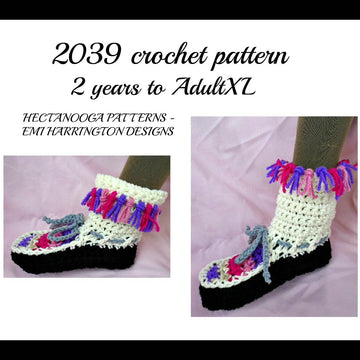 2039- FRINGED slippers