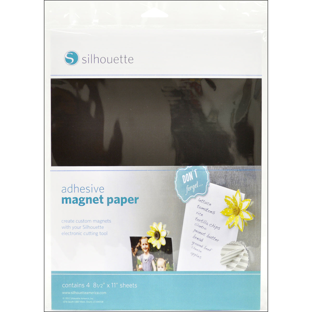 Silhouette America Silhouette Adhesive Magnet Paper 4/Pkg - 8.5"X11"