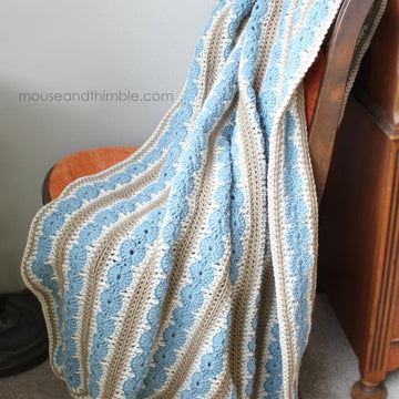 Ocean Shore Afghan Blanket UK TERMS 5436