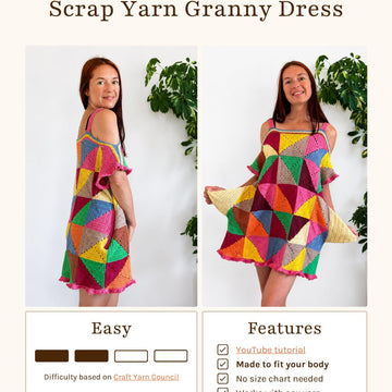 Scrap Yarn Granny Dress