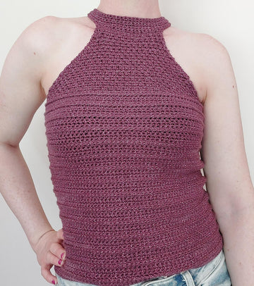 Crochet Halter Top Pattern Beginner Crochet Summer Top Easy Crochet Crop Top Pattern Sleeveless Tank Top PDF Festival Top DIY