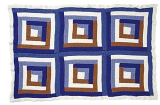 Tunisian Log Cabin Blanket