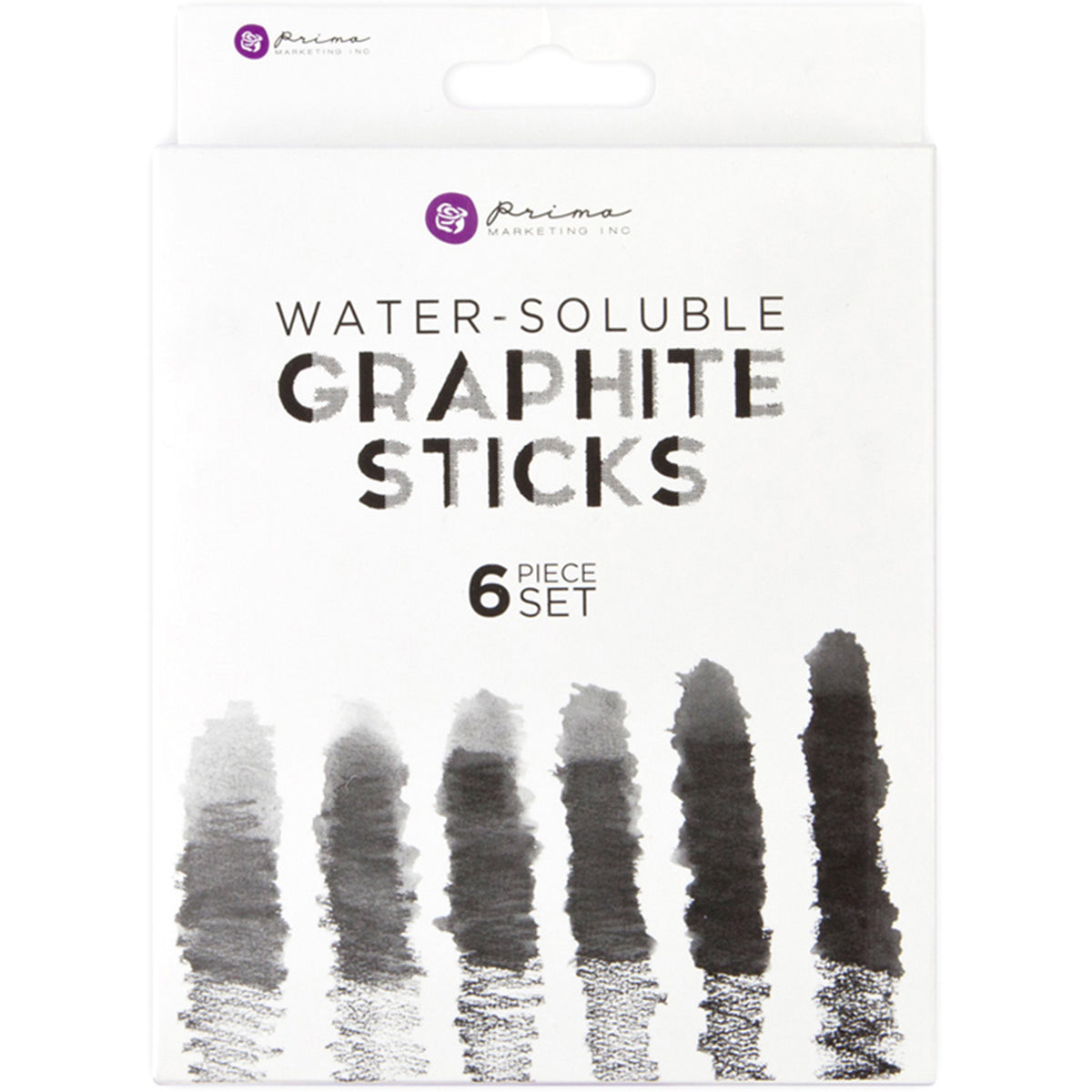 Prima Marketing Water-Soluble Graphite Sticks 6/Pkg - 2B, 4B, 6B, 8B, 10B, & 12B