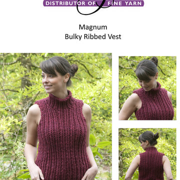 Bulky Ribbed Vest in Cascade Magnum - B104