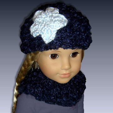 Knitting Pattern. Fits 18 inch, American Girl, Hat and Neck Warmer 102