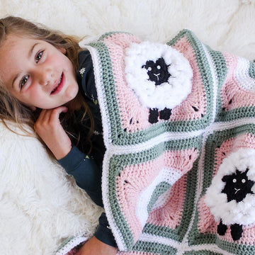 Sheep Granny Square Blanket