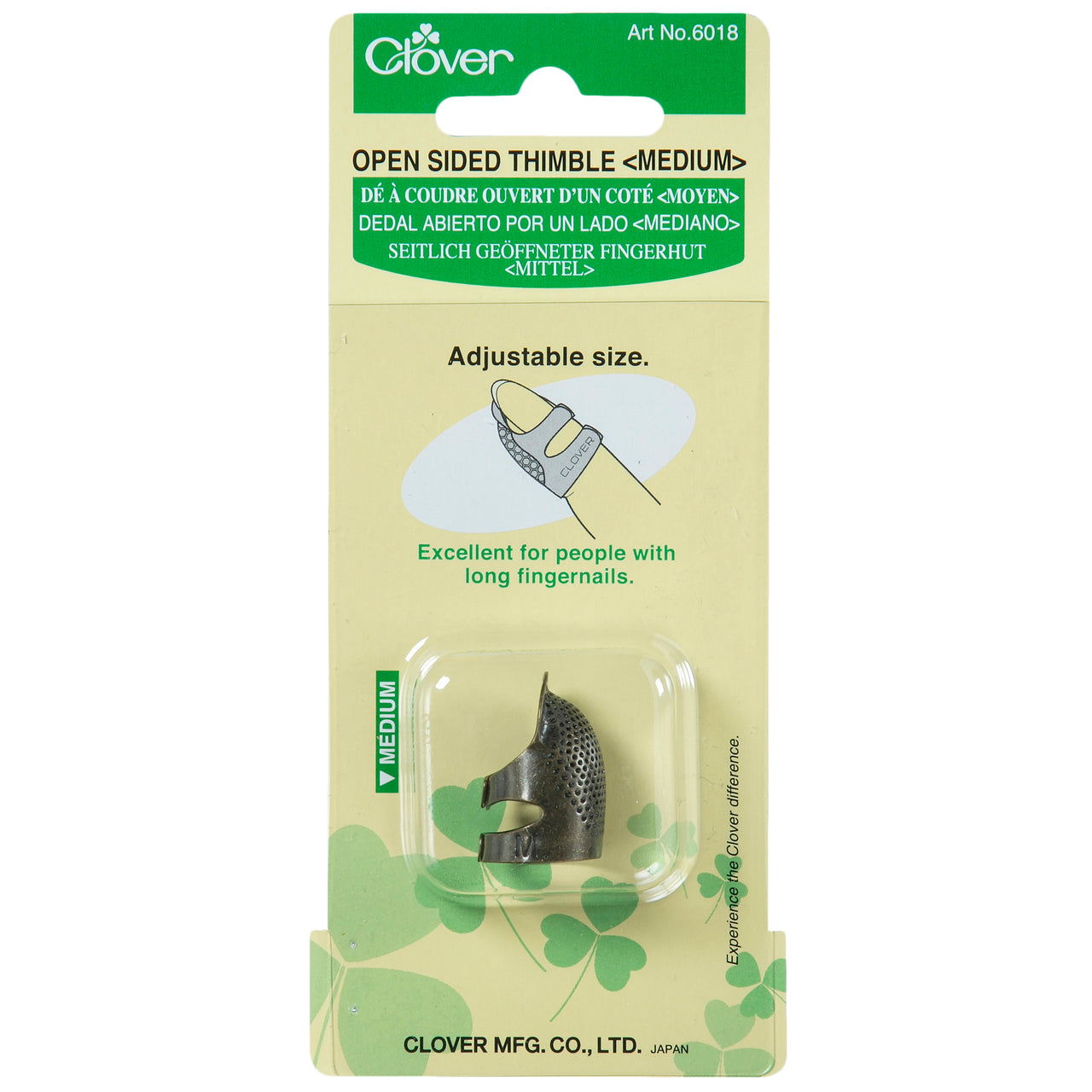 Clover Open Sided Thimble - Medium