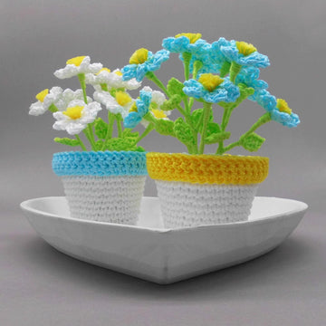 Little flower happiness crochet decoration very simple from scraps of yarn