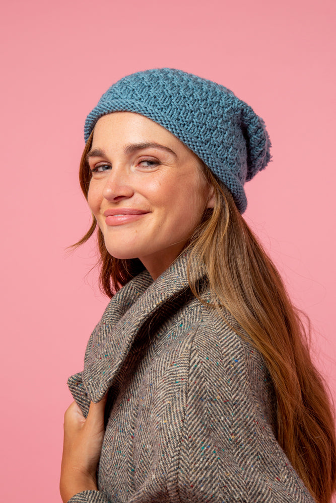 Head Cozy - Free Hat Knitting Pattern for Women in Paintbox Yarns Wool Blend Worsted - Downloadable PDF