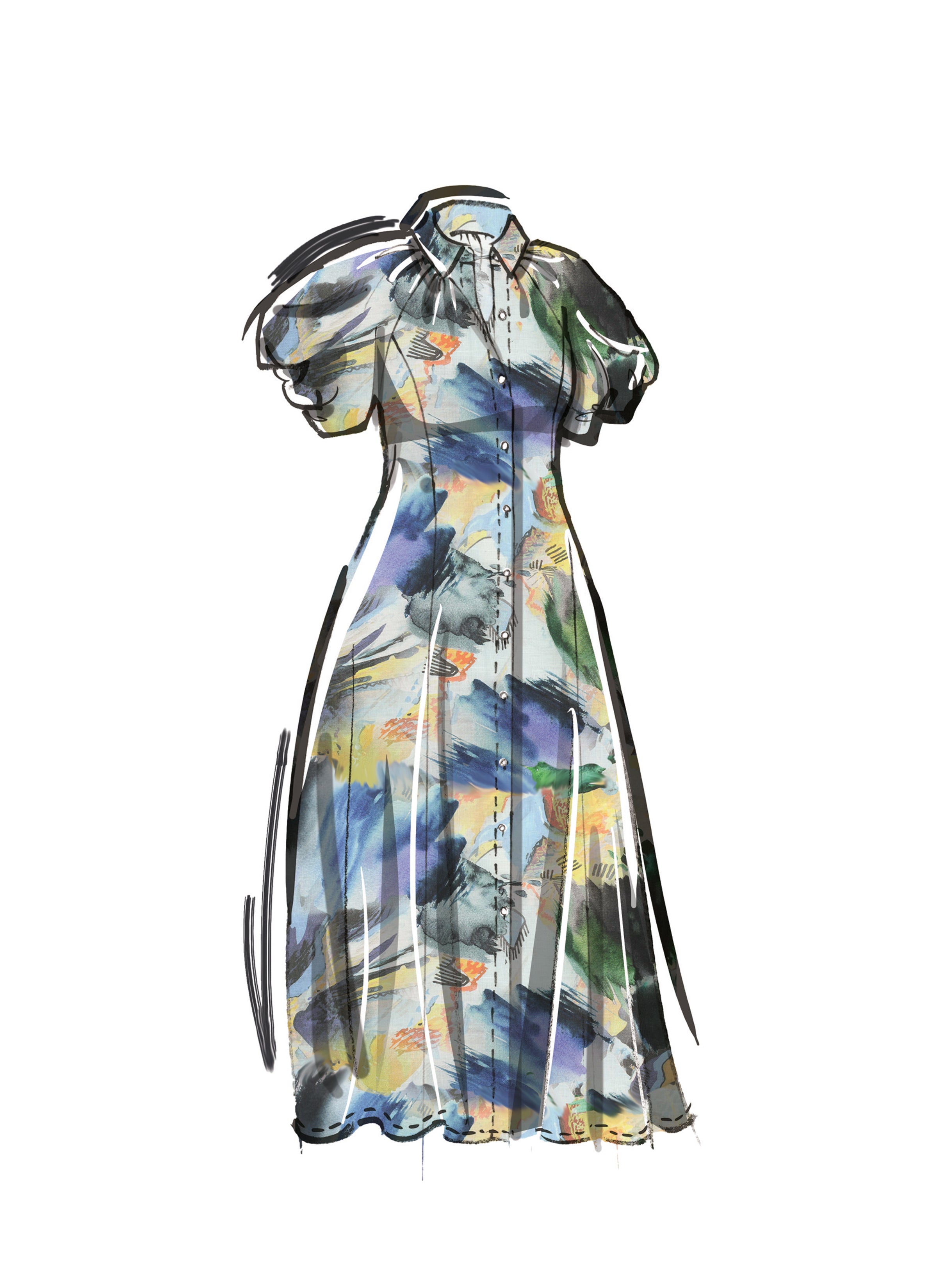 McCall's Women's Shirtdress M8385 - Sewing Pattern