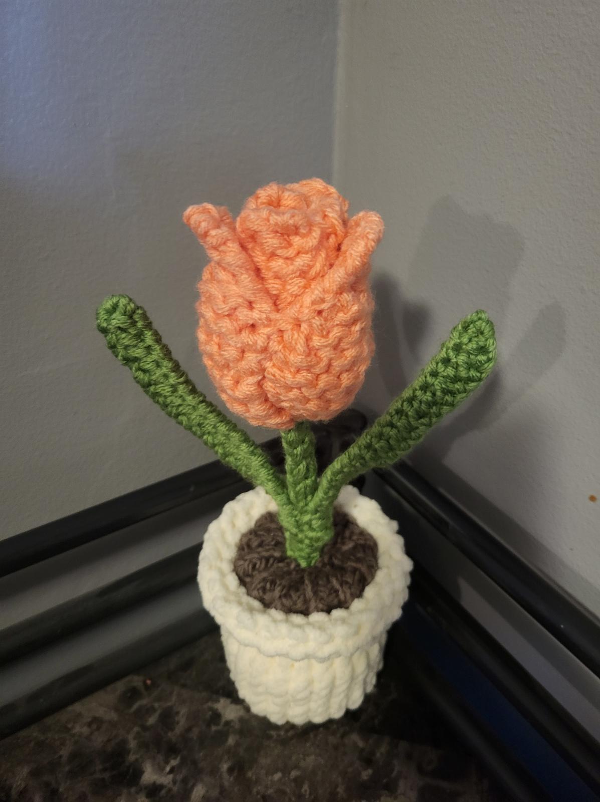 Potted Tulip (loom knit)