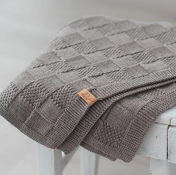 Reversible Baby Blanket Knitting Pattern DK