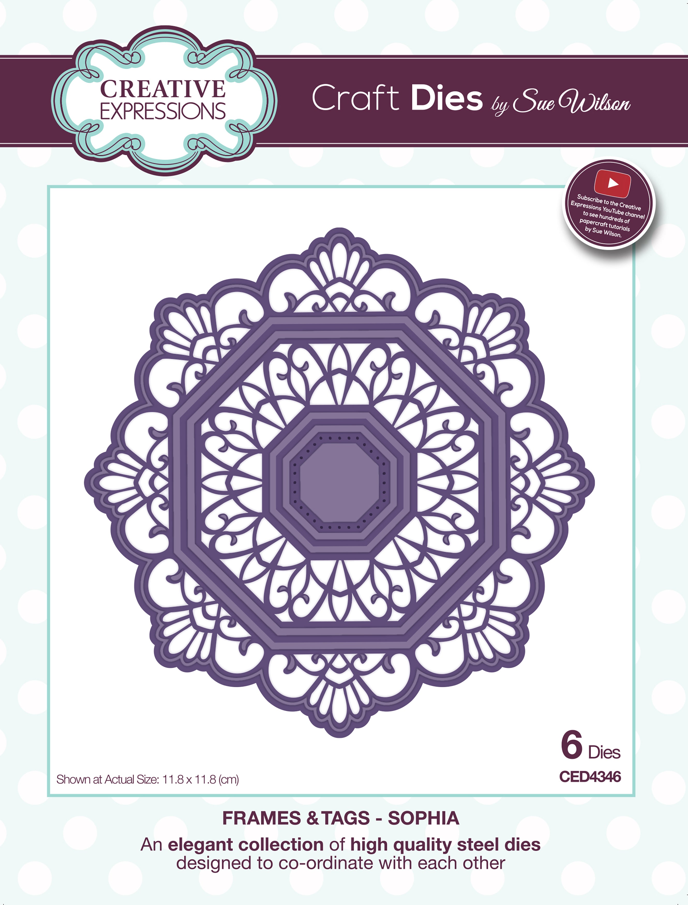 Creative Expressions Craft Dies By Sue Wilson - Frames & Tags-Sophia