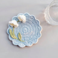 Lily of the Valley Coaster,Crochet Coaster,Free Crochet Coasters Pattern,Crochet Pattern Coasters