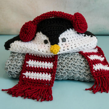 Hooded Penguin Blanket