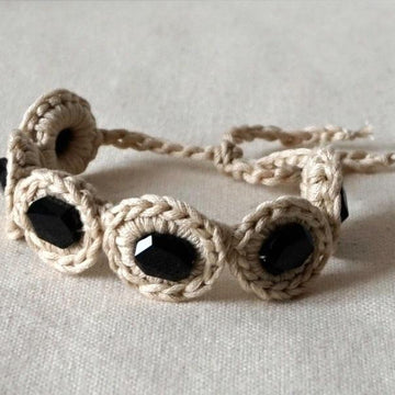 Ecru Crochet Bracelet