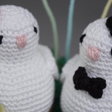 Häkelanleitung Hochzeitsgeschenk Taubenpärchen.