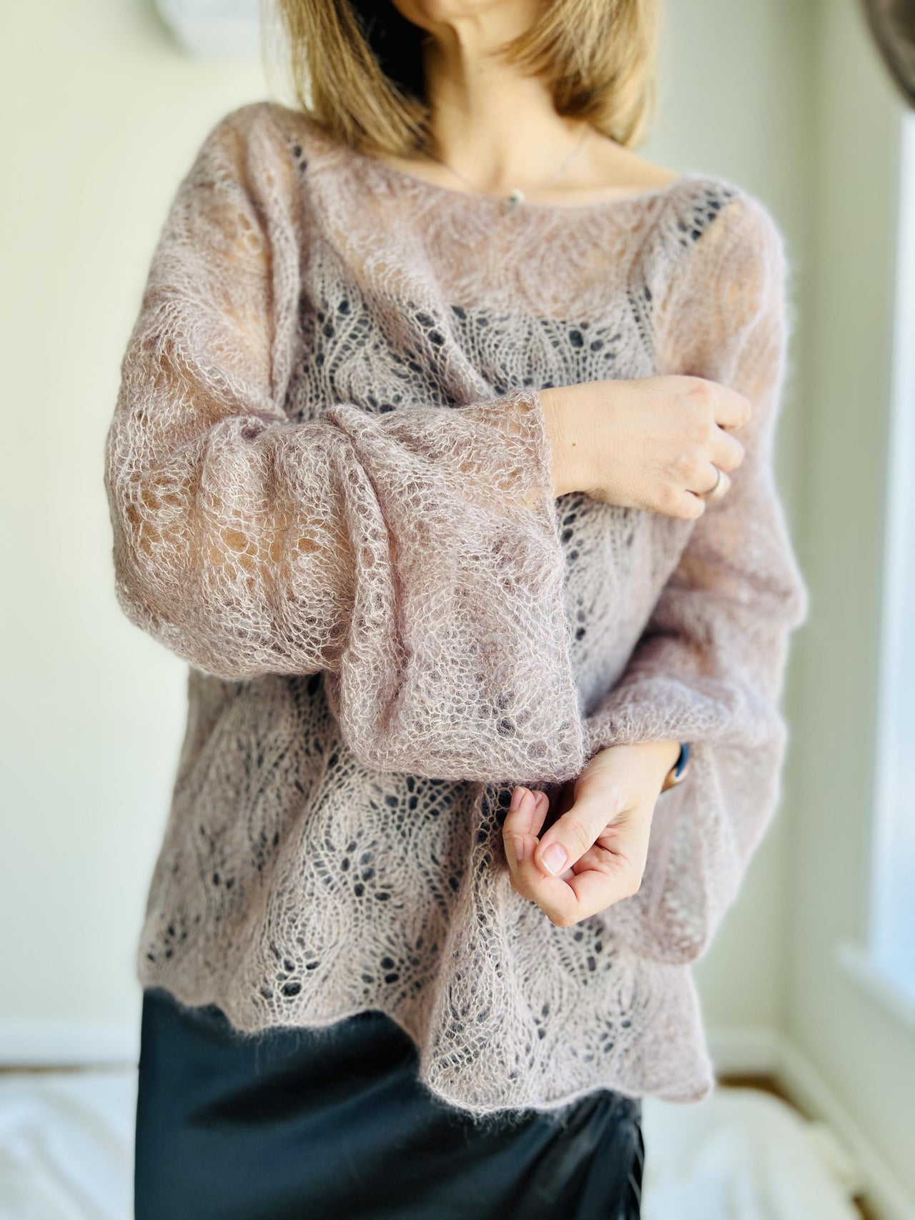 Lace mohair jumper