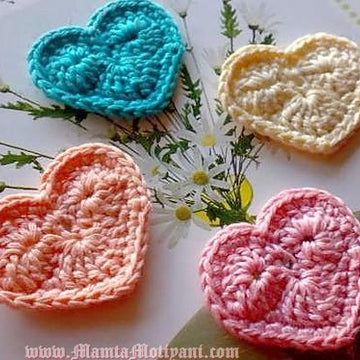 Valentine My Heart Crochet Applique Pattern