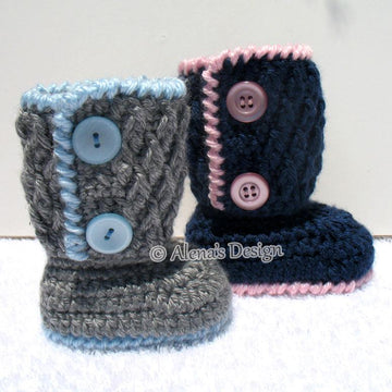Buttoned Baby Booties