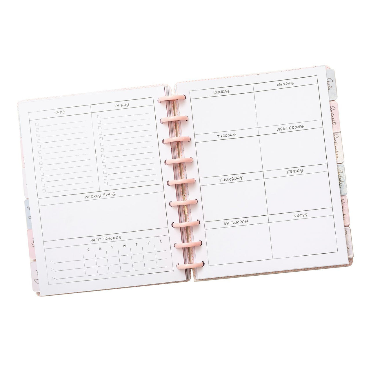 American Crafts Maggie Holmes - Day to Day Dashboard Blue Pink Rose