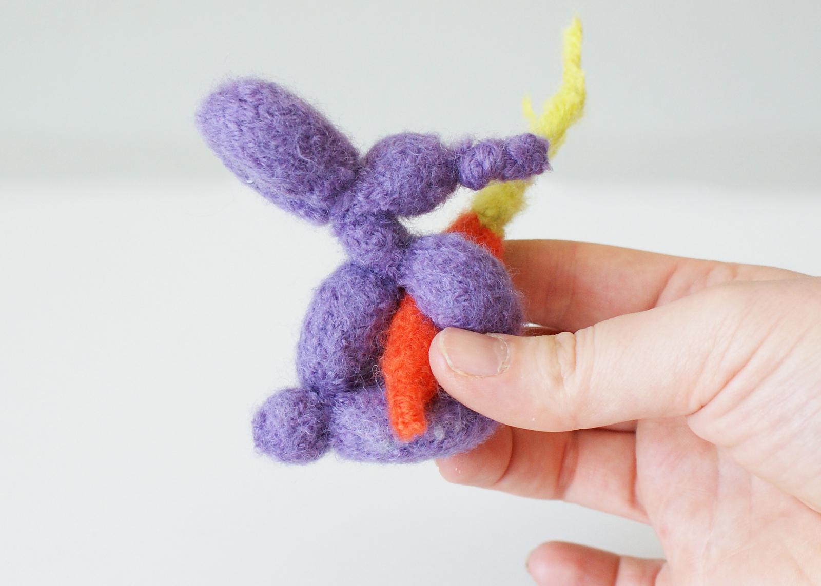 Felted Knit Balloon Bunny