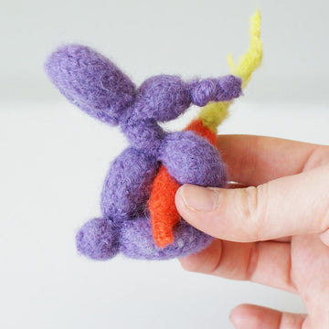 Felted Knit Balloon Bunny