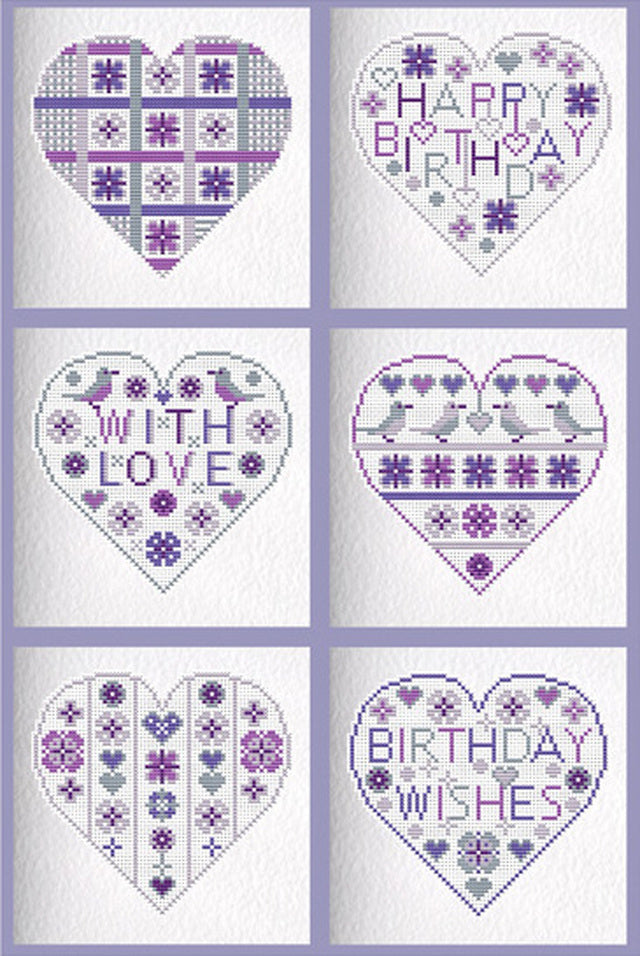 Riverdrift House Purple Birthday Cross Stitch Kit - 147mm