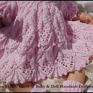 Leaves and Bobbles Dress Set 16-22” doll or preemie-3m+ baby