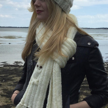 Owl rib scarf 2yrs to adult