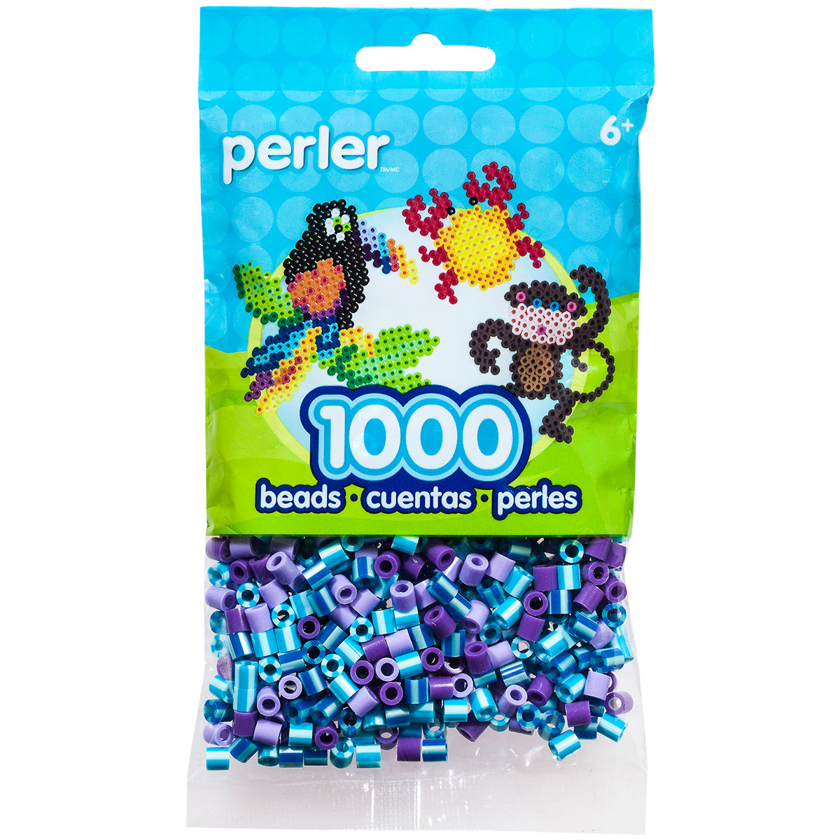 Perler Striped Beads 1,000/Pkg - Deep Sea