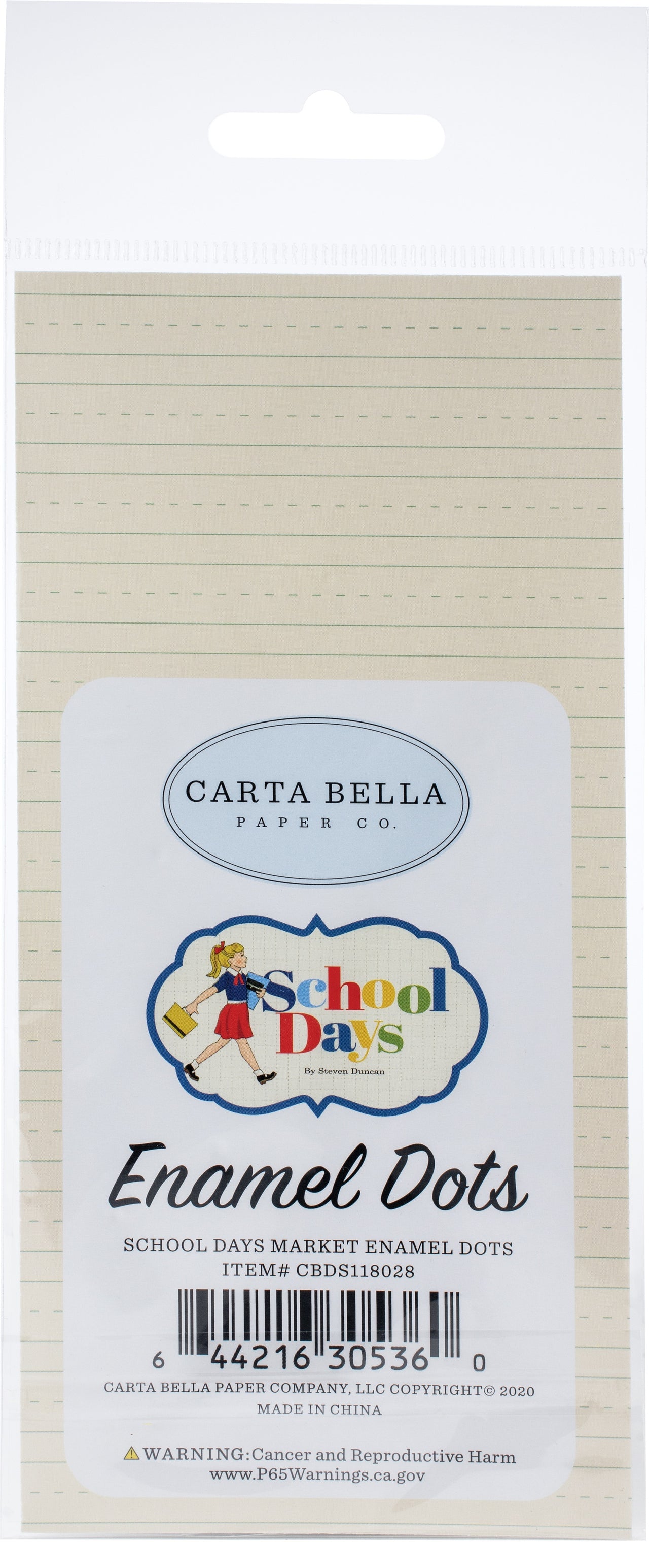 Echo Park Paper Carta Bella Adhesive Enamel Dots 60/Pkg - School Days
