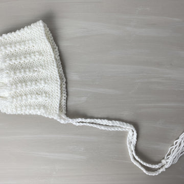 Faux Cables Baby Bonnet