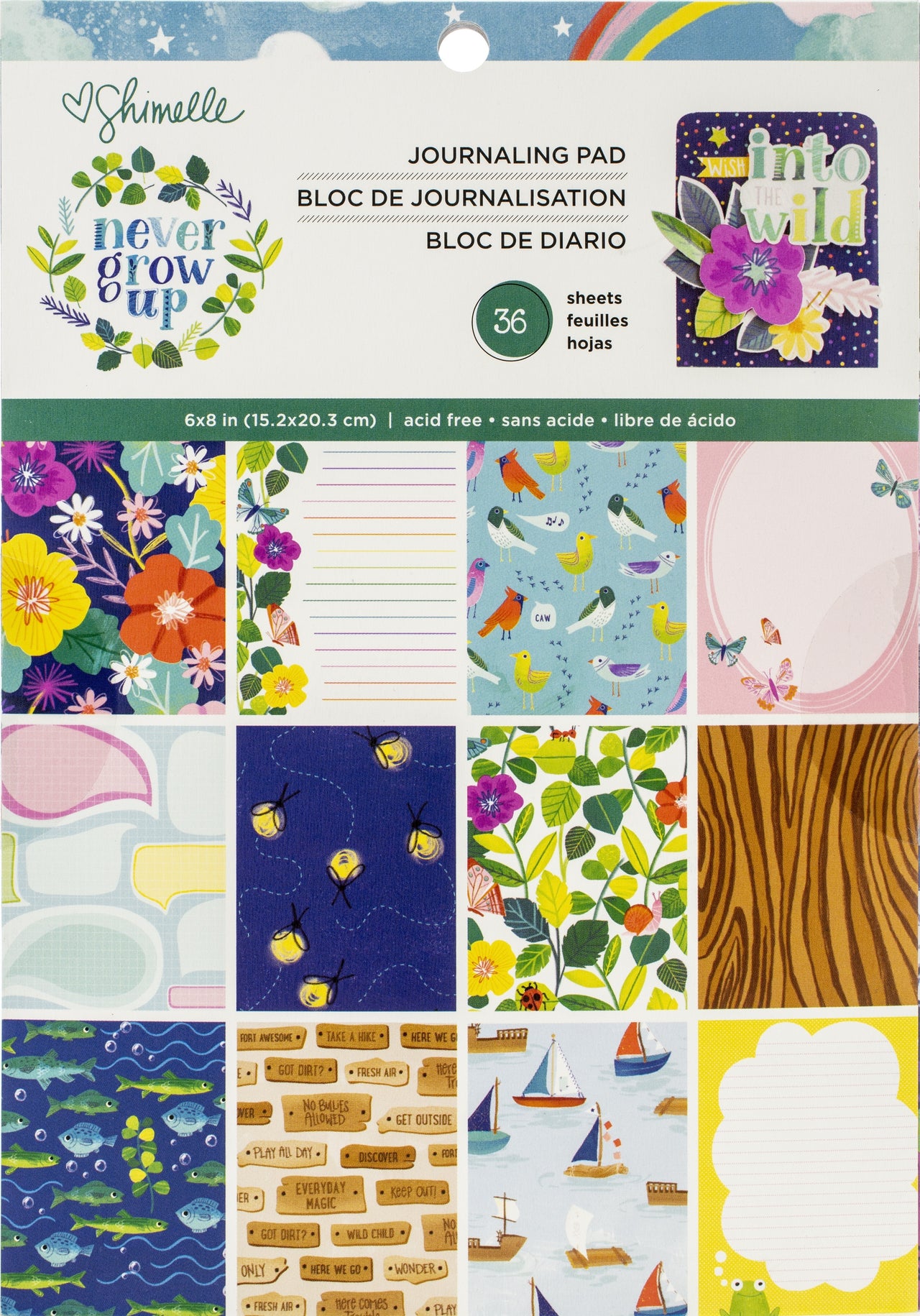 American Crafts Single-Sided Paper Pad 6"X8" 36/Pkg - Shimelle Never Grow Up