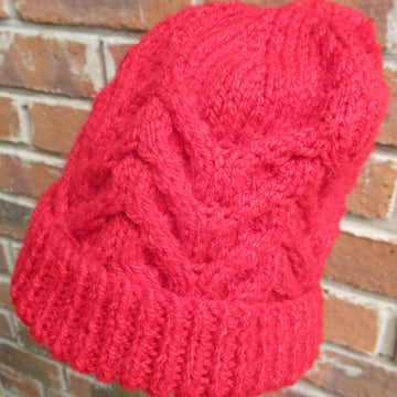 Child's Cable Bobble Hat