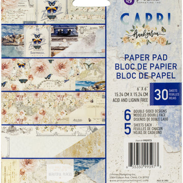 Prima Marketing Double-Sided Paper Pad 6"X6" 30/Pkg - Capri