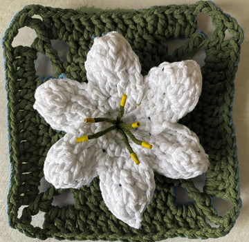 Easter Lily Granny Square