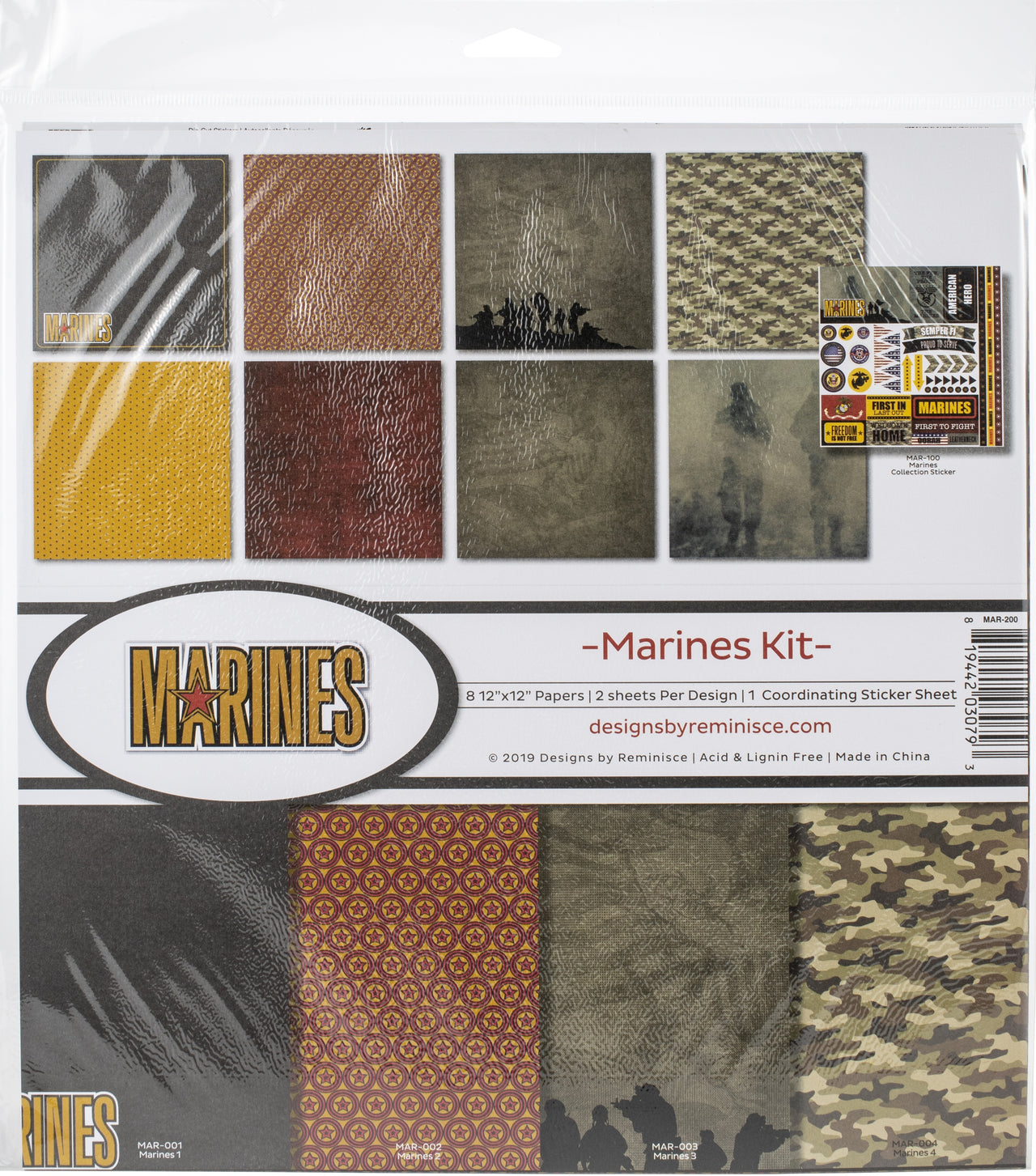 Reminisce Collection Kit 12"X12" - Marines