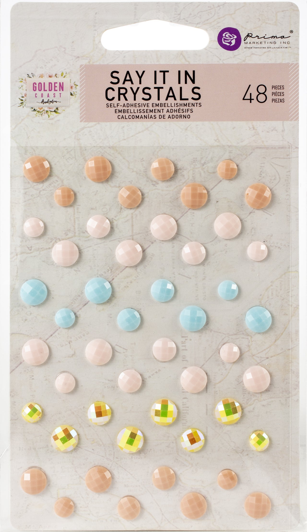 Prima Marketing Golden Coast Say It In Crystals Embellishmen - 584591