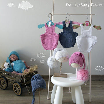 Turquoise Gnome Romper and Cap