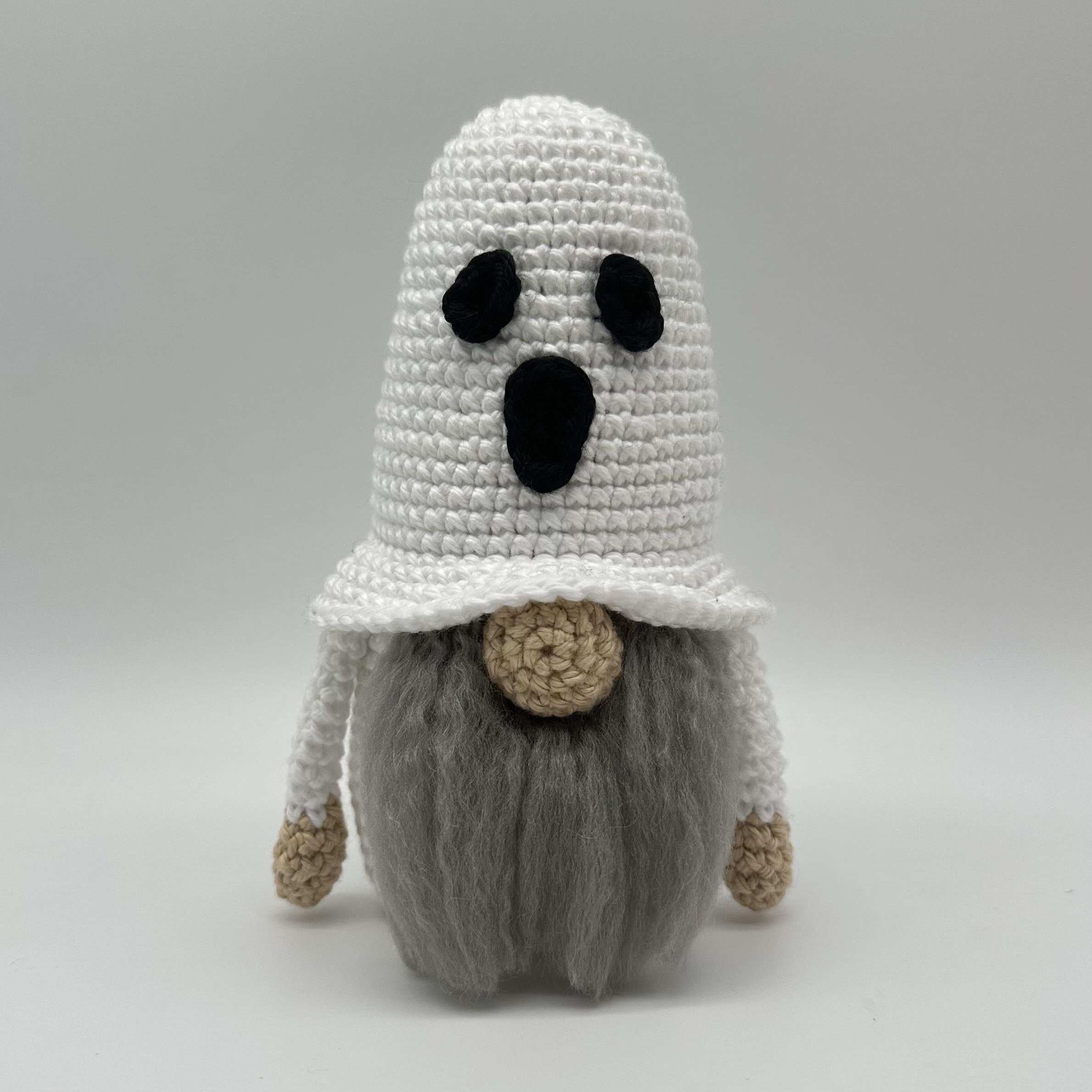 Halloween Ghost Gnome Crochet Amigurumi Pattern