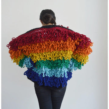 Rainbow Loopy Cardi