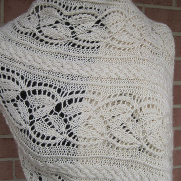 Cabled Dayflower Shawl